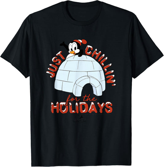 Chilly Willy - , Blue, Short Sleeve, Size Small, Casual, Cartoon Graphic, Holiday Theme T-Shirt - T-Shirt | Black