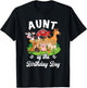 Aunt Of The Birthday Boy Party Cow Farm 1St Birthday Party T-Shirt - T-Shirt | Black
