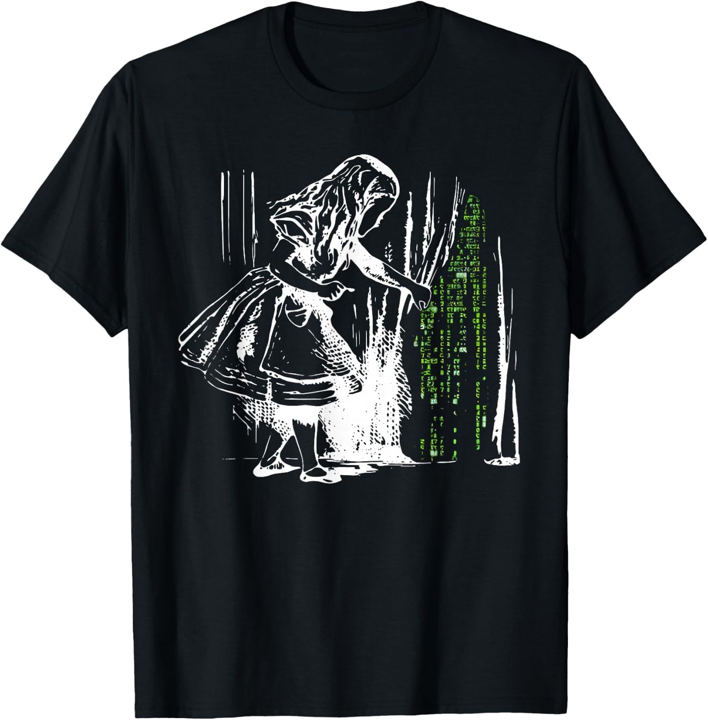 Alice in Matrix Land Programmierer T-Shirt - T-Shirt | Black
