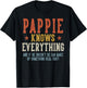 PAPPIE Knows Everything Father's Day Retro Vintage T-Shirt - T-Shirt | Black