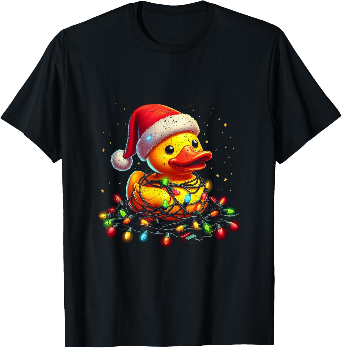 Xmas Rubber Duck Christmas T-Shirt - T-Shirt | Black