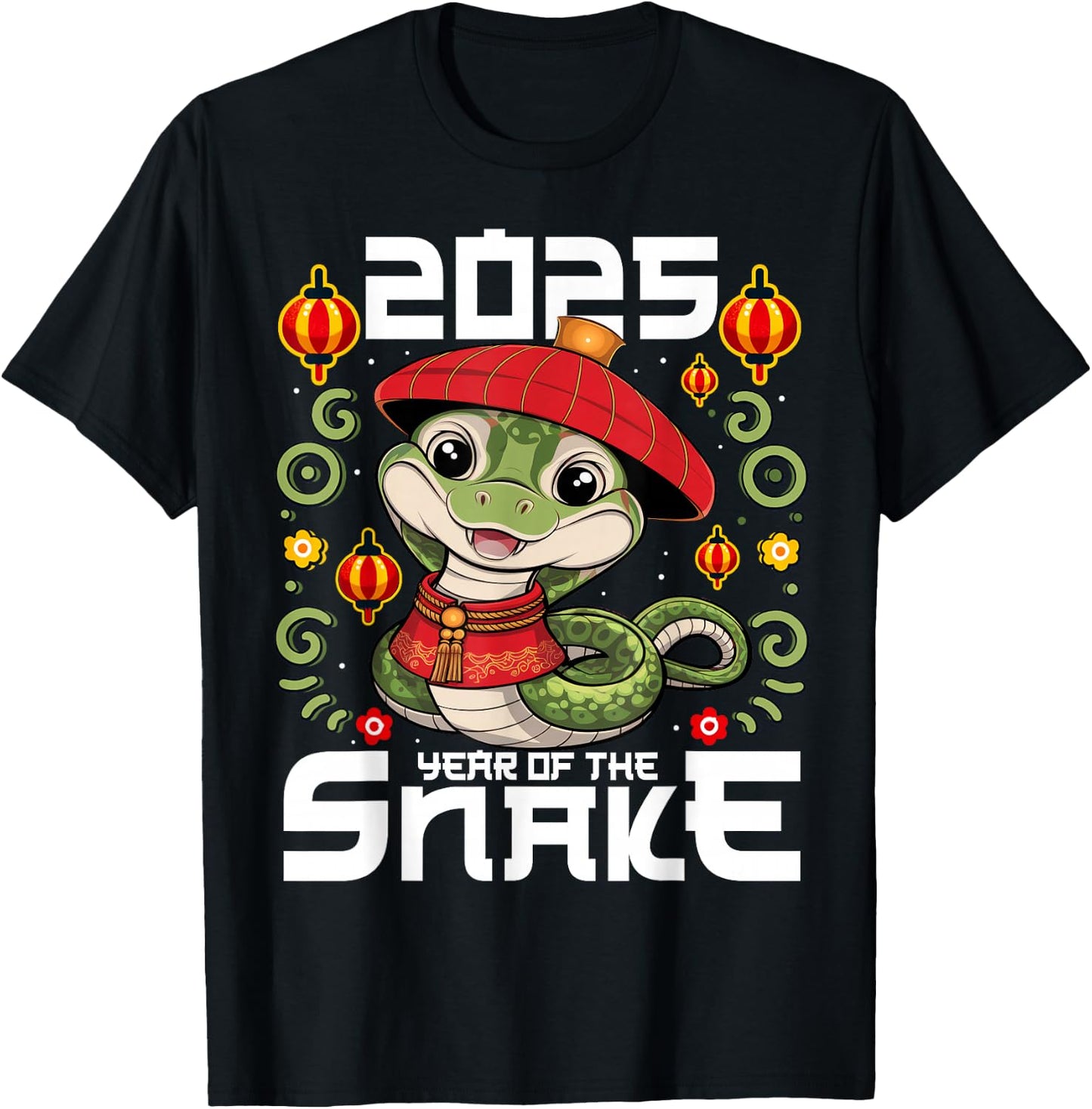 Chinese New Year 2025 Kids Year of The Snake 2025 T-Shirt - T-Shirt | Black