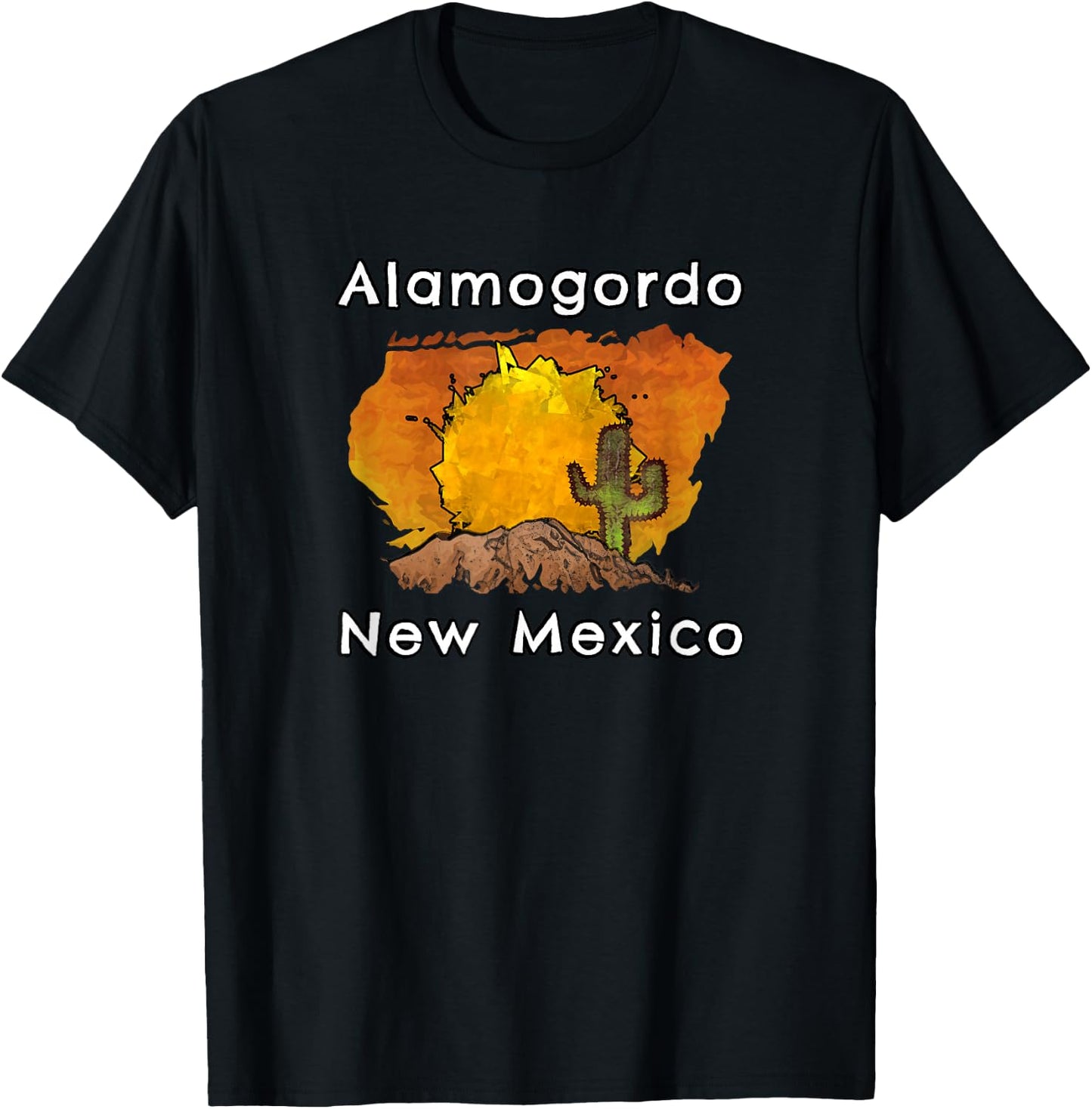 Alamogordo New Mexico Wüste Sonnenuntergang Szene T-Shirt - T-Shirt | Black