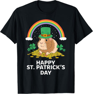 Women, Men, Kids Guinea pig St Patrick's Day T-Shirt - T-Shirt | Black