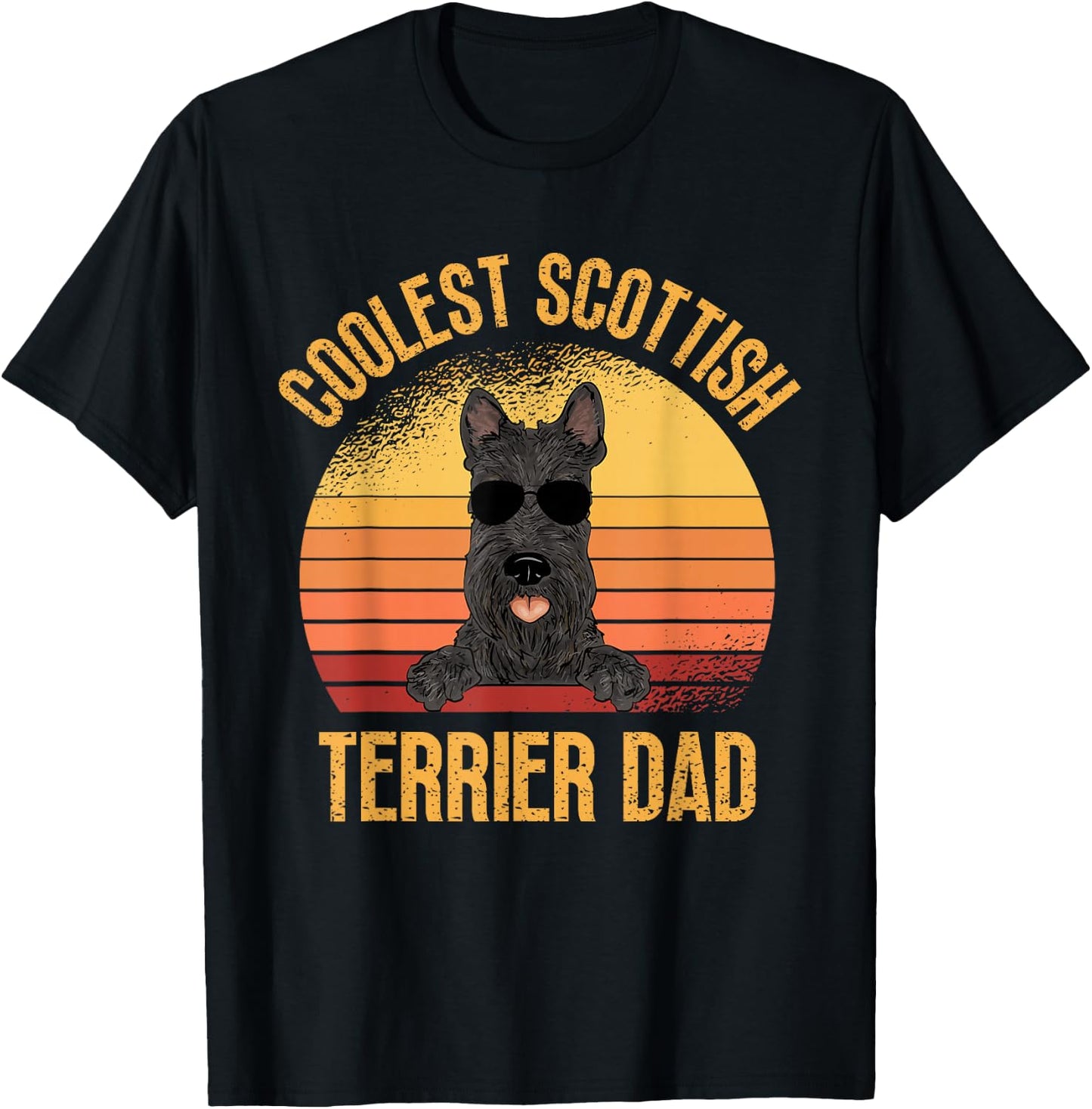 Coolest Scottish Terrier Dad Scottie Dog Dad T-Shirt - T-Shirt | Black
