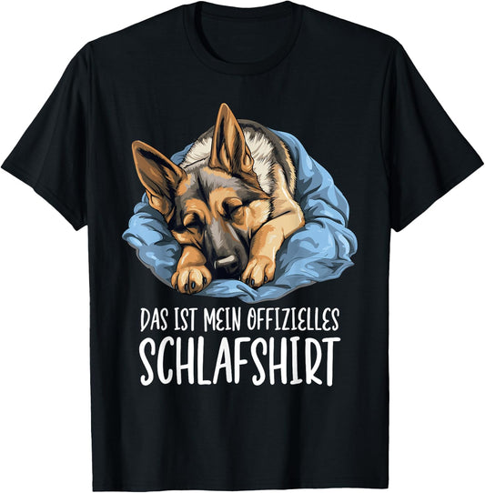 Cute Dog Wolfhound Official Sleep Shirt Shepherd , black T-Shirt - T-Shirt | Black