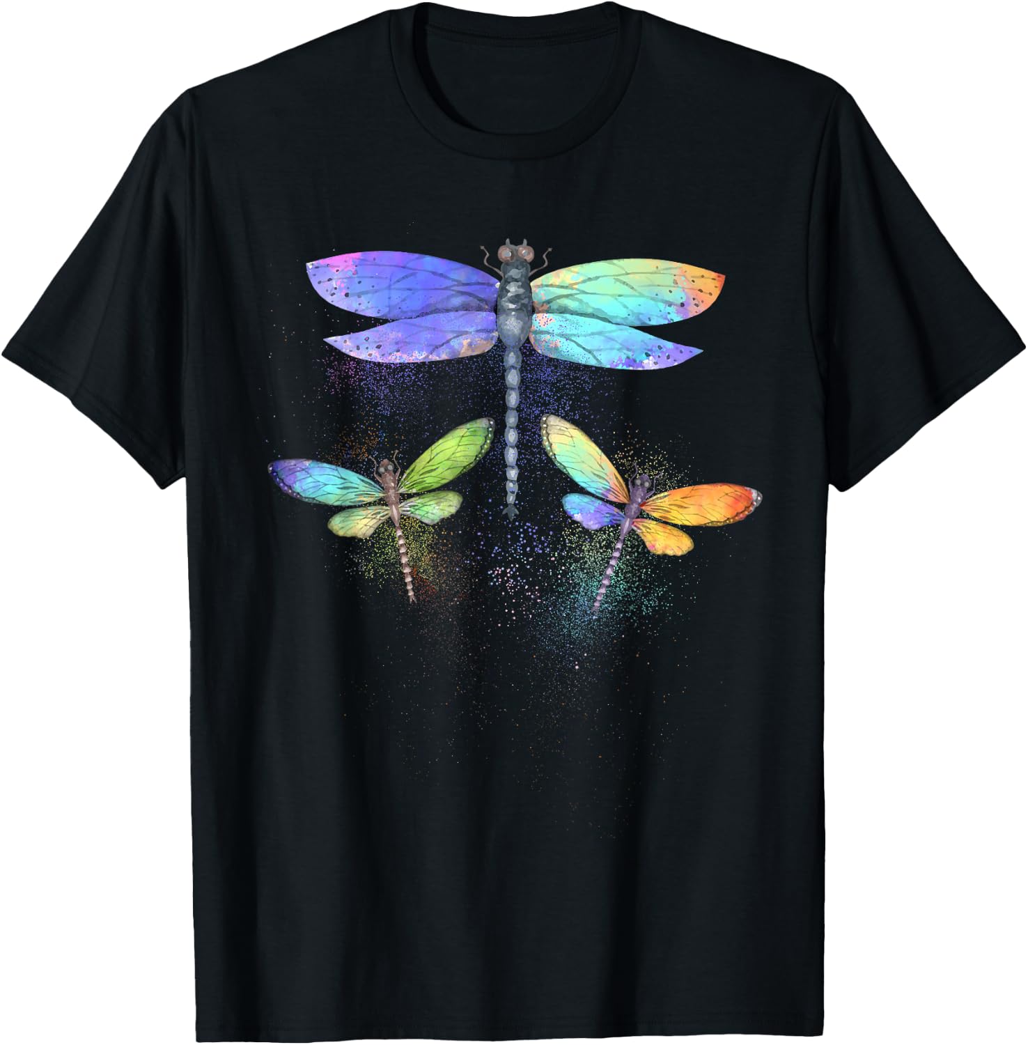 Cool Dragonfly Art Women Dragonfly Lovers Entomology T-Shirt - T-Shirt | Black
