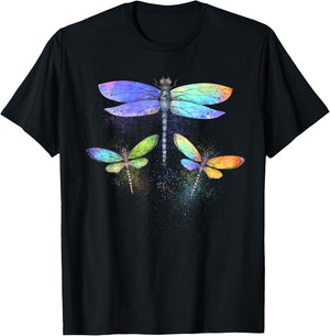 Cool Dragonfly Art Women Dragonfly Lovers Entomology T-Shirt - T-Shirt | Black