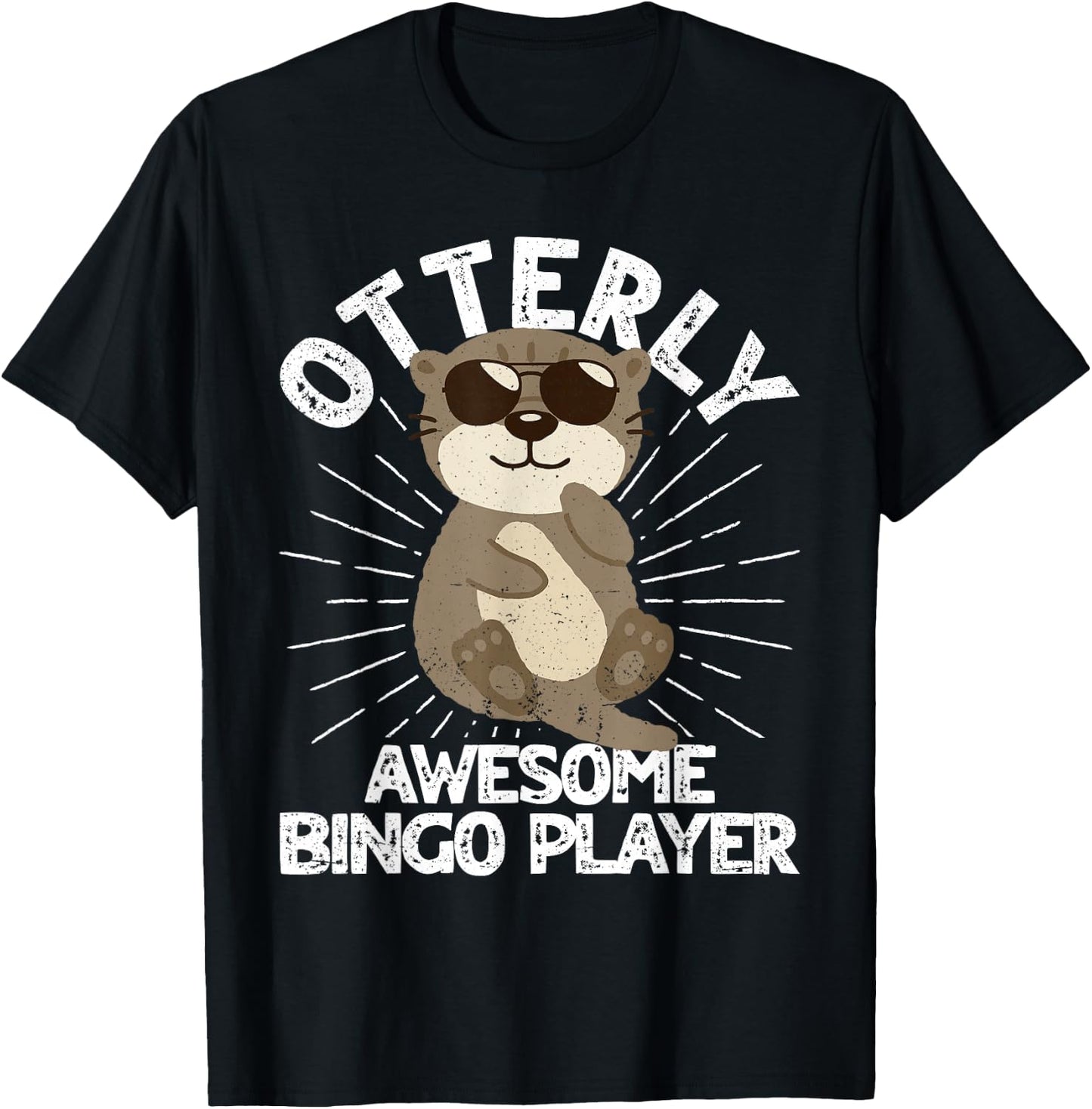 Otterly Awesome Bingo Player Cute Otter Funny Bingo Player T-Shirt - T-Shirt | Black