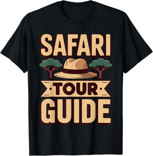 Safari Tour Guide Costume Women Kids Zoo Safari T-Shirt - T-Shirt | Black