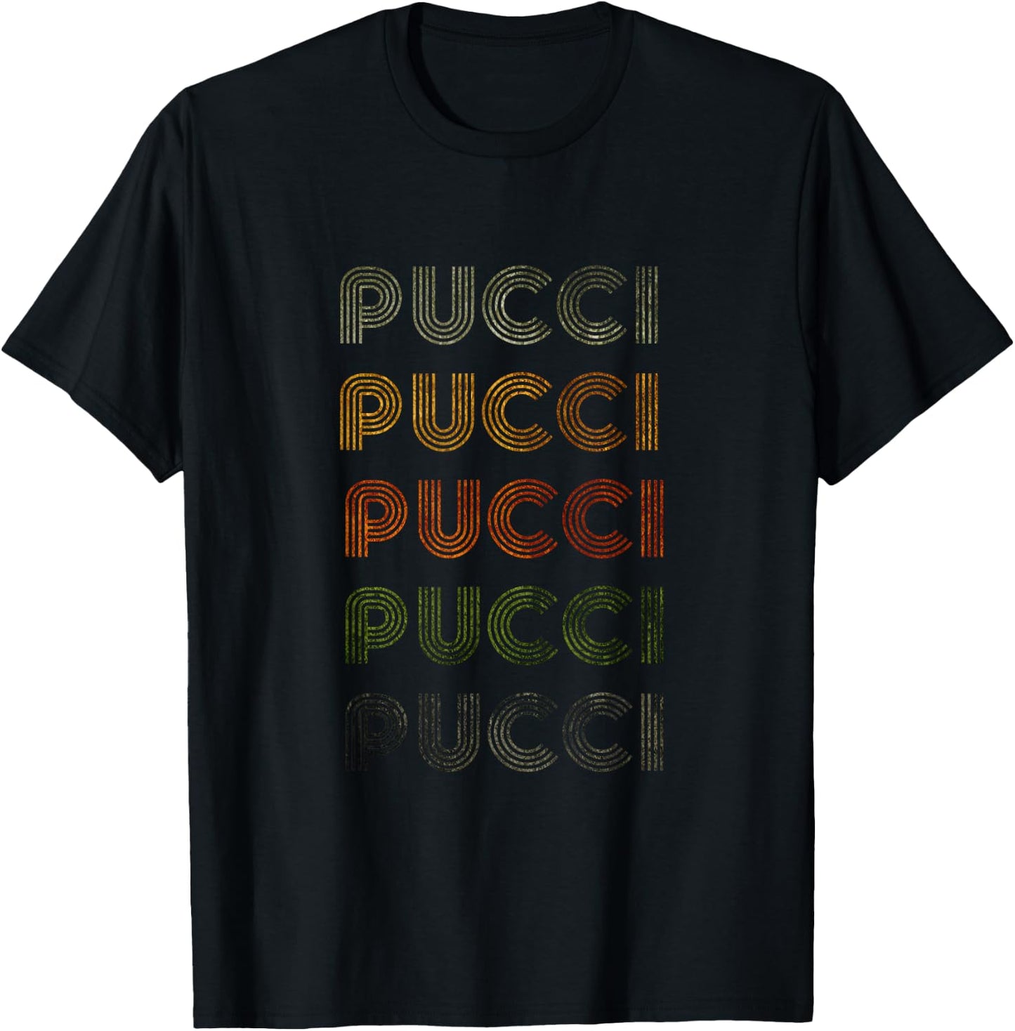 Love Heart Pucci Grunge Vintage Style Black Pucci T-Shirt - T-Shirt | Black