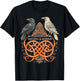 Celtic Knotwork Ravens – Huginn & Muninn Viking T-Shirt - T-Shirt | Black