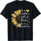 In A World Full Of Roses Be A Sunflower Flower Leopard Sunfl T-Shirt - T-Shirt | Black