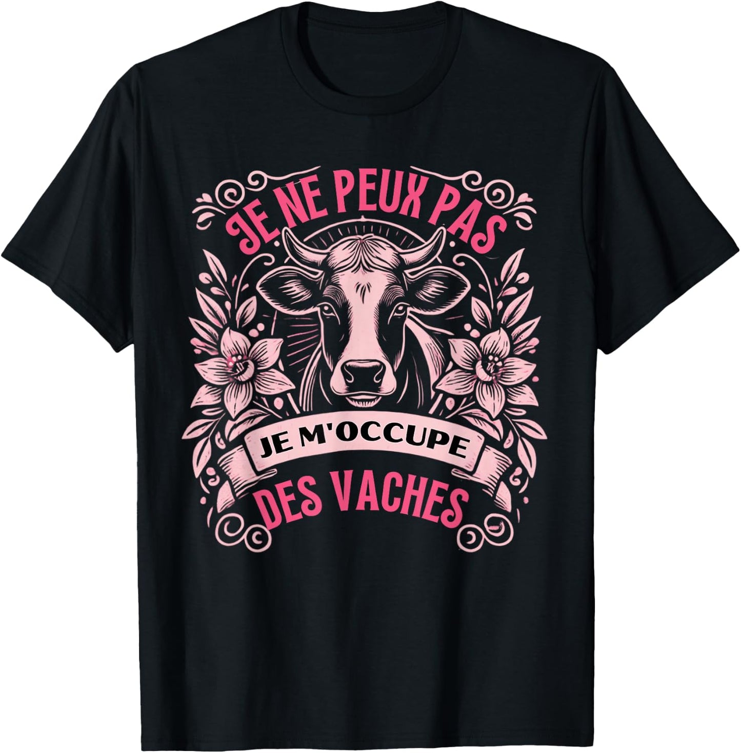 Humor Cow Women Farmer Farmer Cows , Black, S T-Shirt - T-Shirt | Black