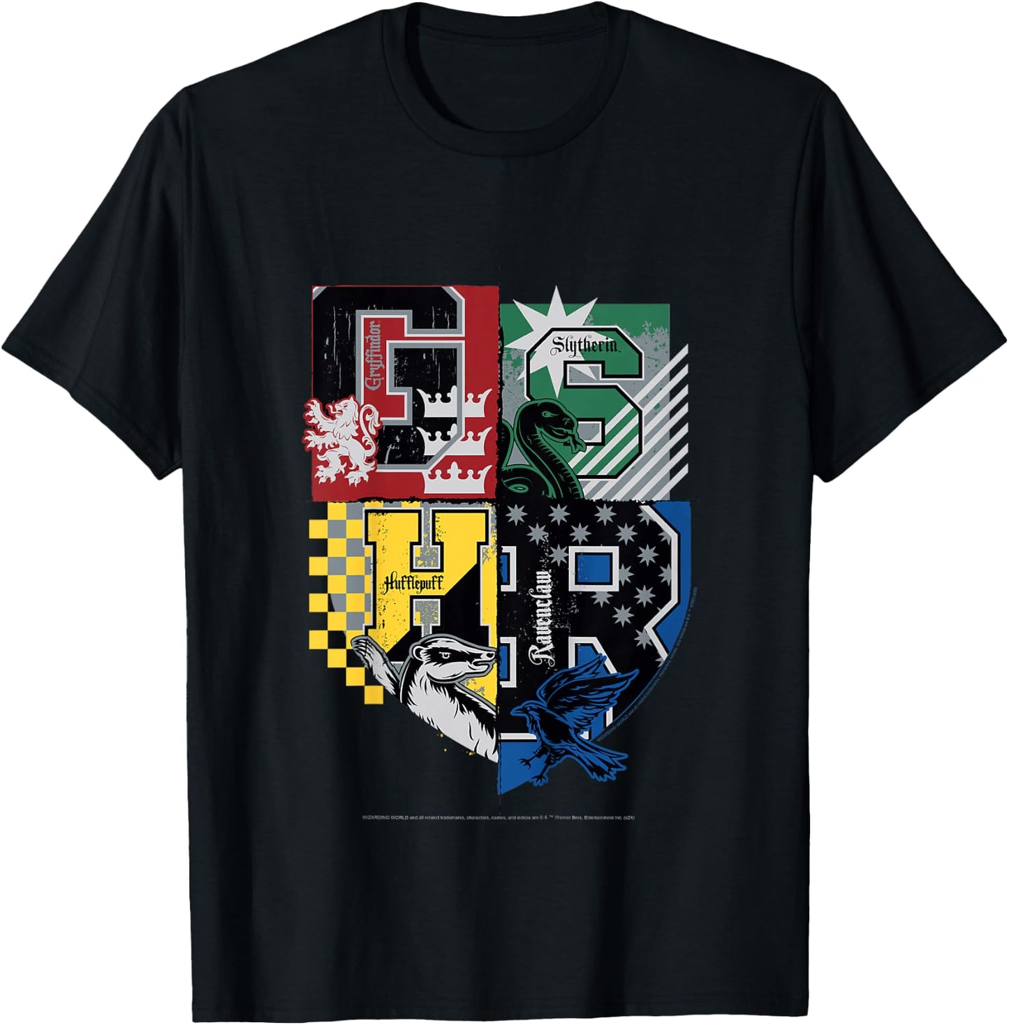 Kids Harry Potter Varsity Hogwarts Camiseta T-Shirt - T-Shirt | Black