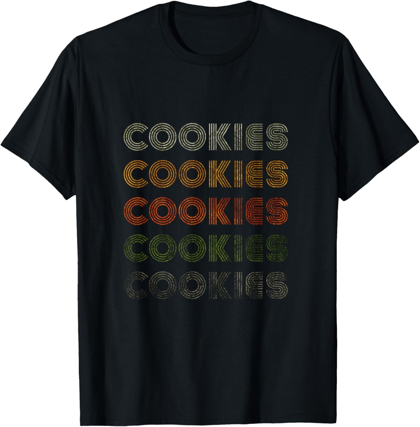 Love Heart Cookies Grunge Vintage Style Black Cookies T-Shirt - T-Shirt | Black