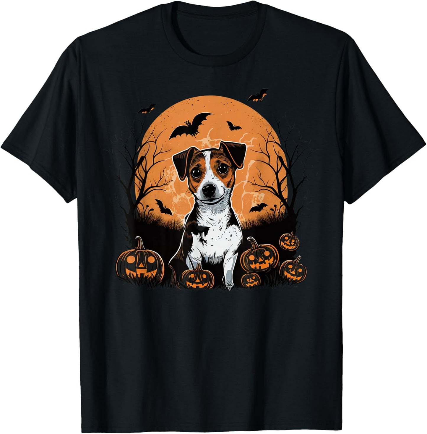 Pumpkin Jack Russell Terrier Halloween costume T-Shirt - T-Shirt | Black