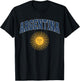 Argentina Vintage Sun of May Collegiate Distressed T-Shirt - T-Shirt | Black