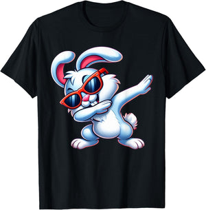 Dabbing Rabbit Easter Dab Dance Boys Girls Kids Bunny T-Shirt - T-Shirt | Black
