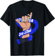 Let's Go BJJ, Jiu Jitsu, Shaka Sign, Blue Belt T-Shirt - T-Shirt | Black