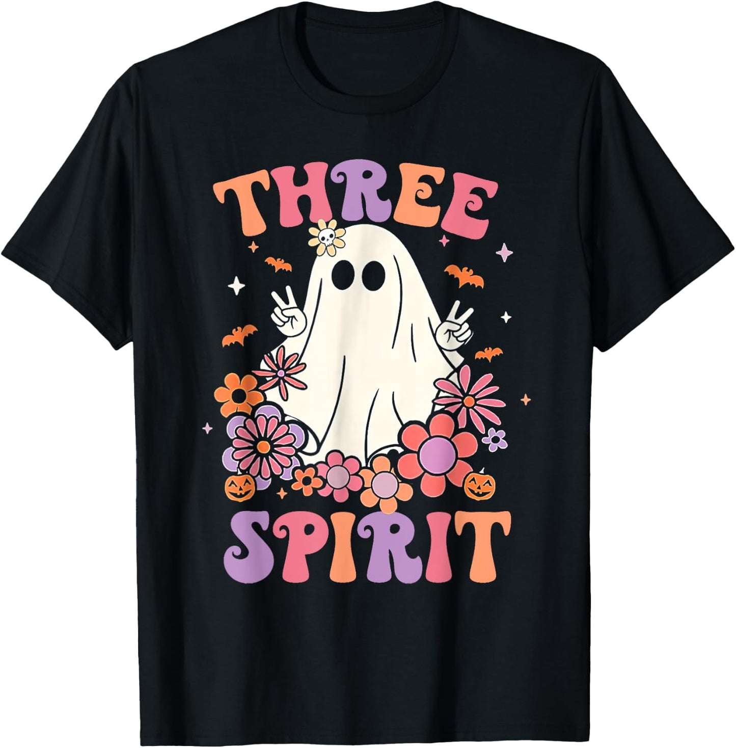 Three Spirit Halloween 3rd Birthday Party Decorations T-Shirt - T-Shirt | Black