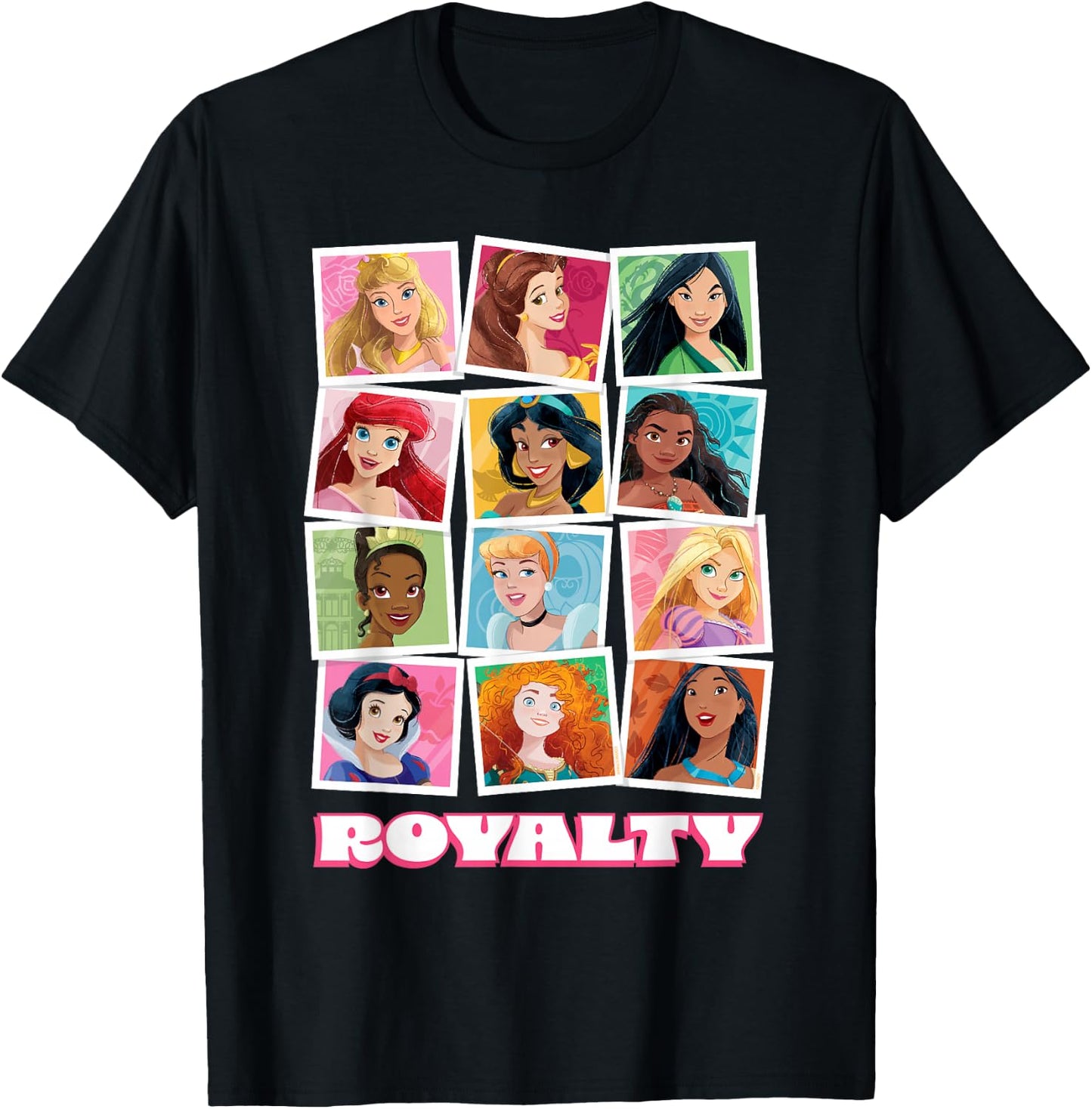 Disney Princess Photos Royalty Portrait Picture Collection , Black, S T-Shirt - T-Shirt | Black