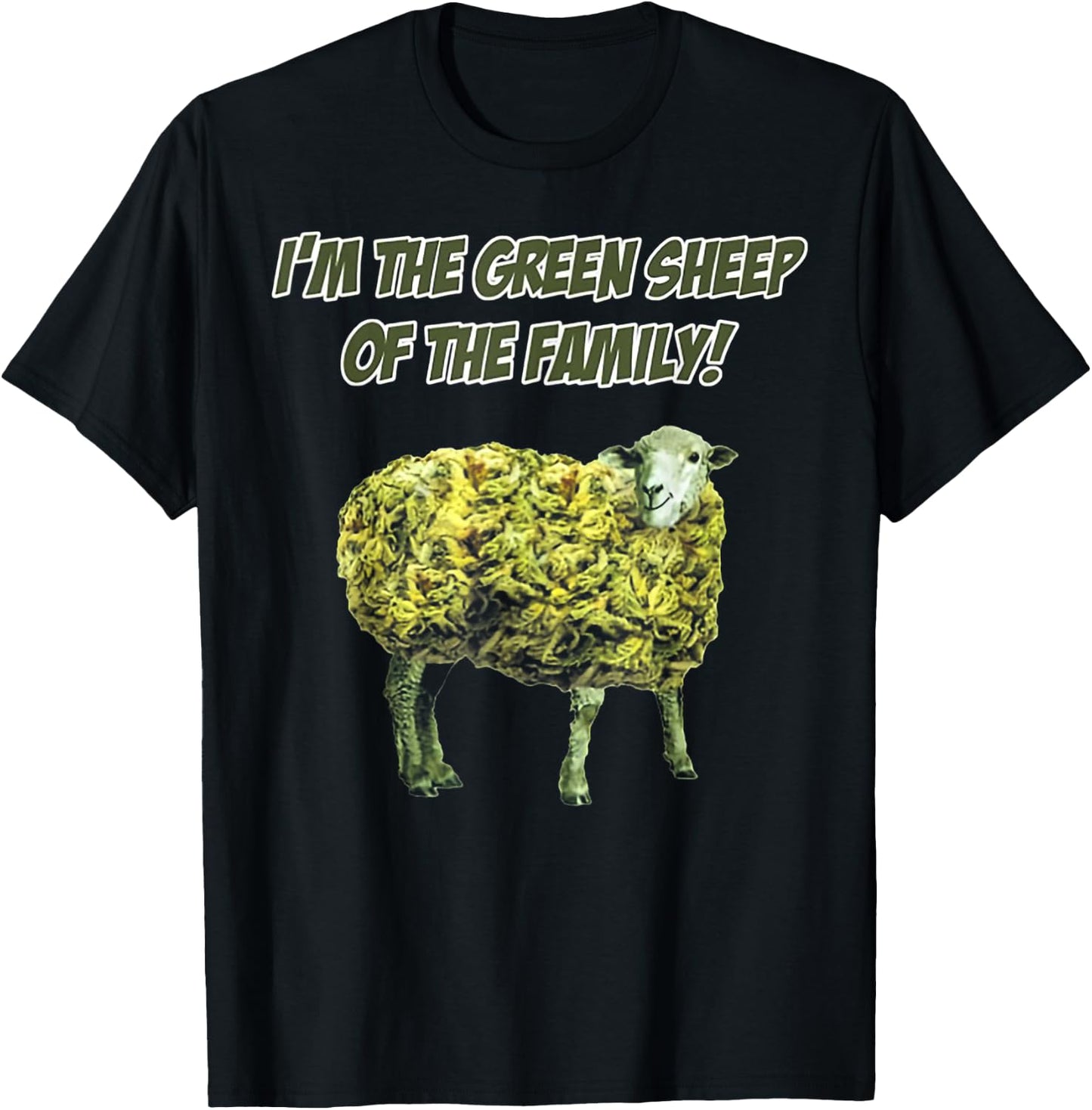 I'm The Green Sheep Of The Family T-Shirt - T-Shirt | Black