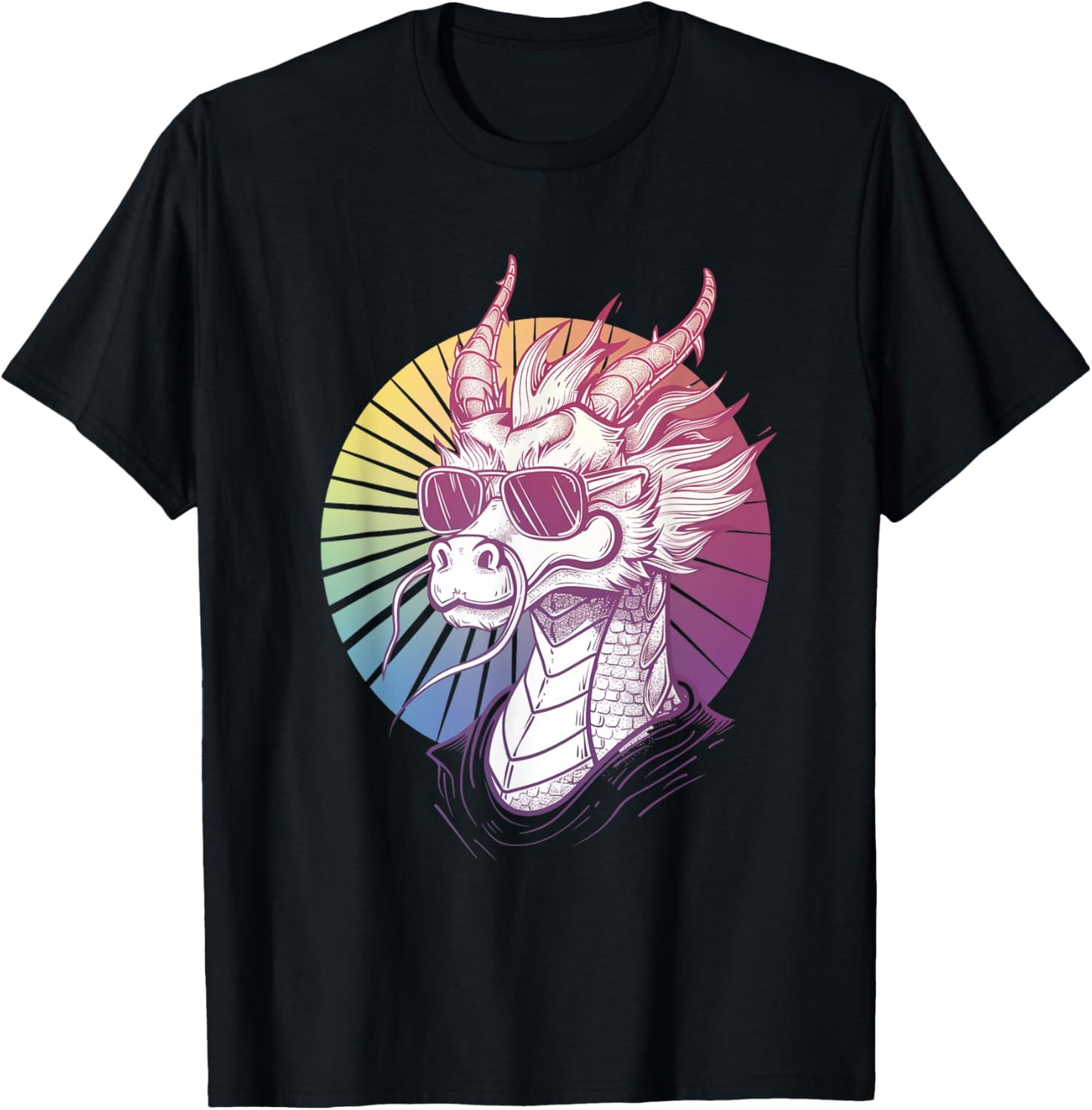 Frost Breath & Hot Shades: Icy Cool Dragon T-Shirt - T-Shirt | Black
