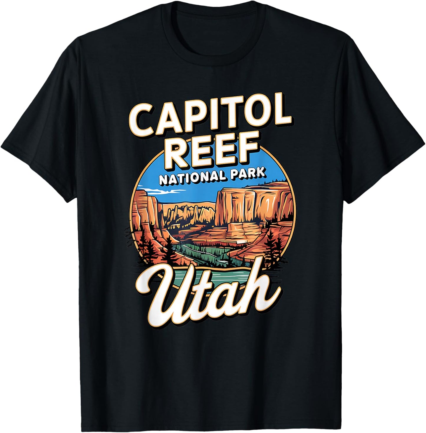 Capitol Reef National Park Utah Souvenir T-Shirt - T-Shirt | Black