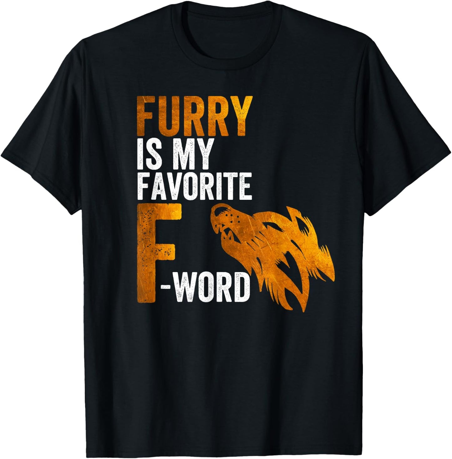 Funny Furry ist mein Lieblings-F-Word Fursuit Cosplay Furry T-Shirt - T-Shirt | Black