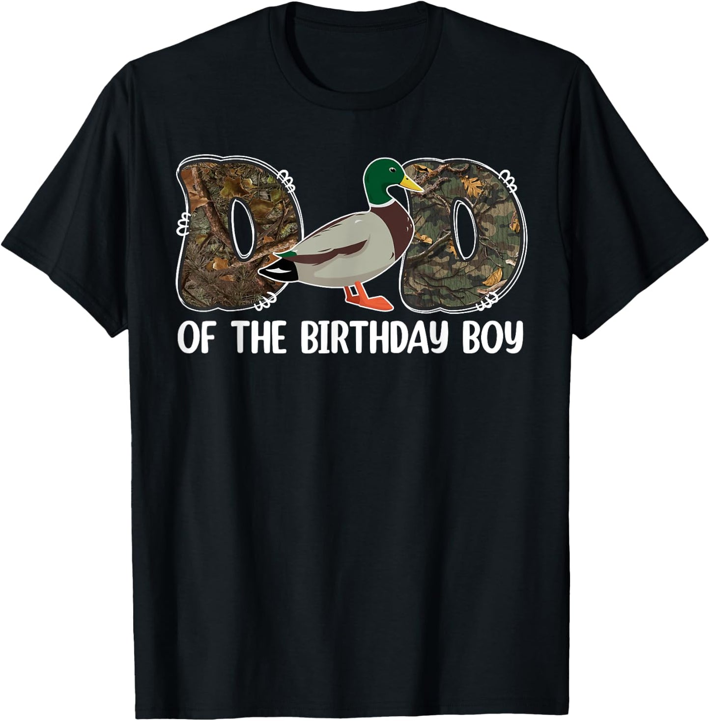 Dad Of The Birthday Boy One Lucky Duck 1st Birthday Family T-Shirt - T-Shirt | Black