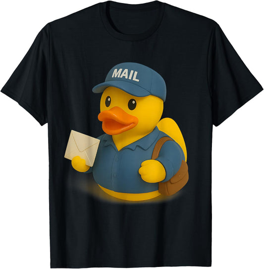 Rubber Duck Mailman Ducky Duckie T-Shirt - T-Shirt | Black