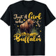 Buffalo Lover Just A Girl Who Loves Buffalos T-Shirt - T-Shirt | Black