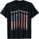B-52 Stratofortress Bomber Airplane USA Flag B-52 July 4th T-Shirt - T-Shirt | Black