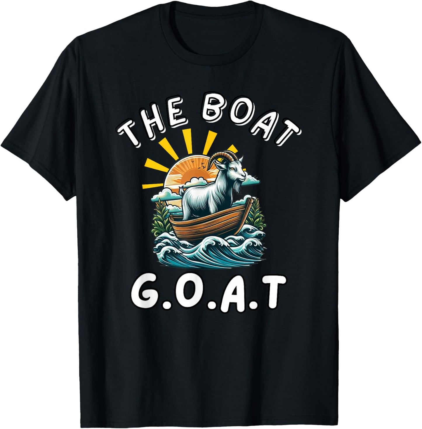 Novelty Sailor Boat Goat for Best Boater or Cadet T-Shirt - T-Shirt | Black