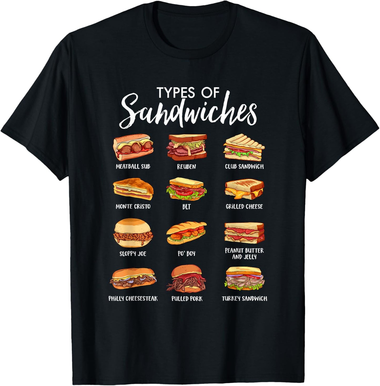 World of Sandwiches T-Shirt - T-Shirt | Black