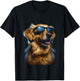 Golden retriever dog sunglasses dog fans retriever fans T-Shirt - T-Shirt | Black