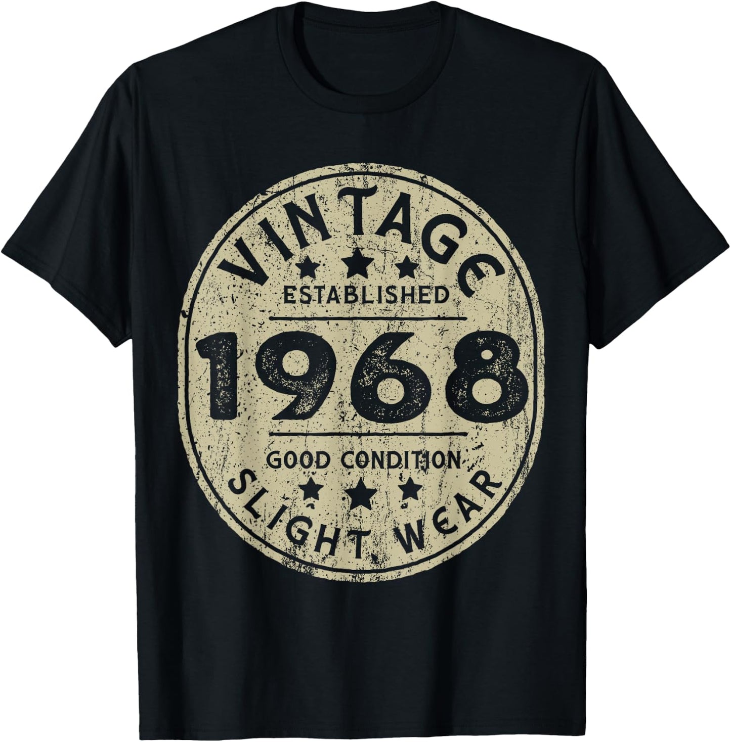 Vintage established 1968 55th Birthday Party Retro Men T-Shirt - T-Shirt | Black