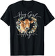 Hay Girl Hay Cow Lover Watercolor Floral Wreath T-Shirt - T-Shirt | Black