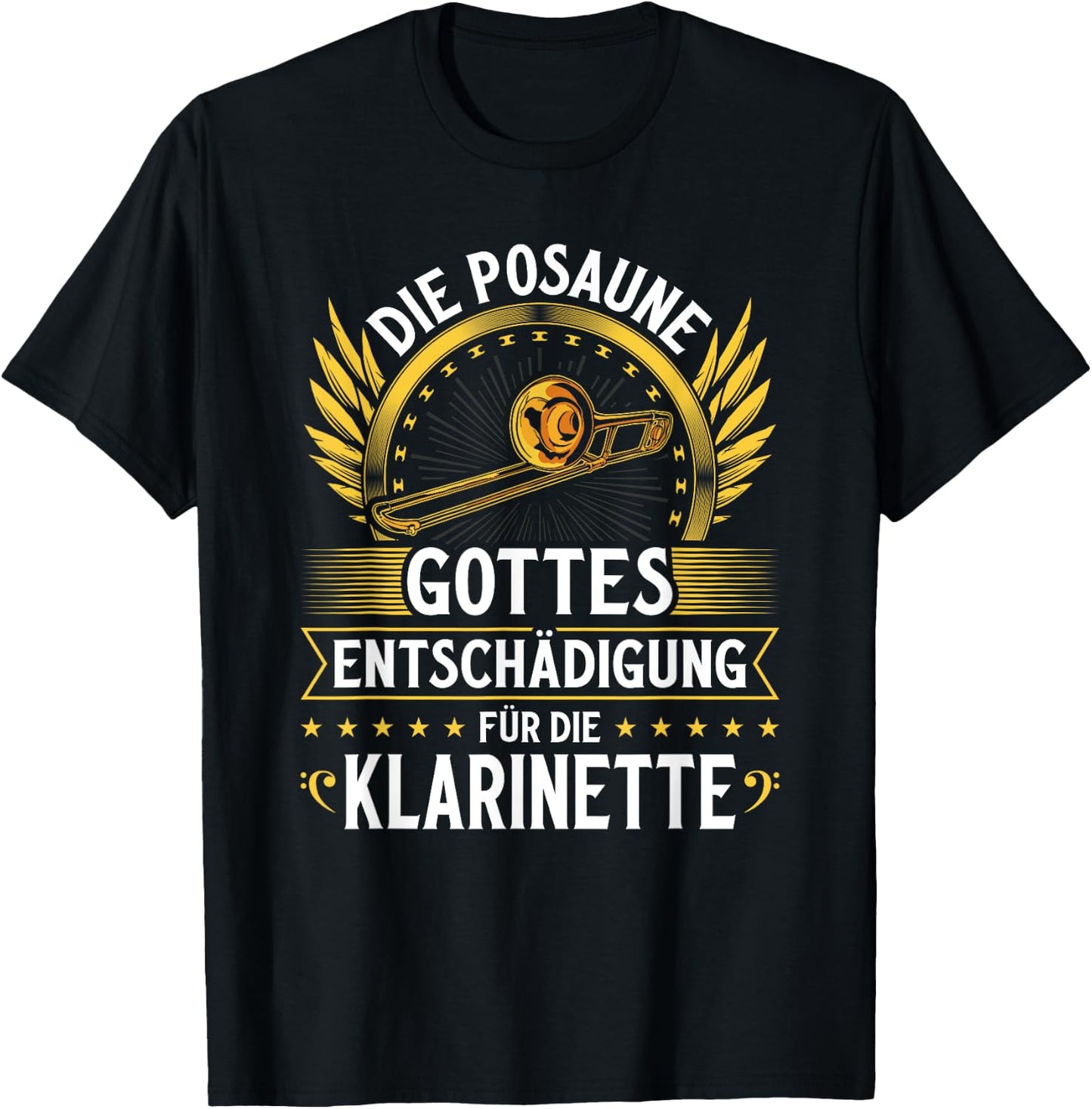 Trombone Entschädigung, Blasmusik Festival Trombonist , black T-Shirt - T-Shirt | Black