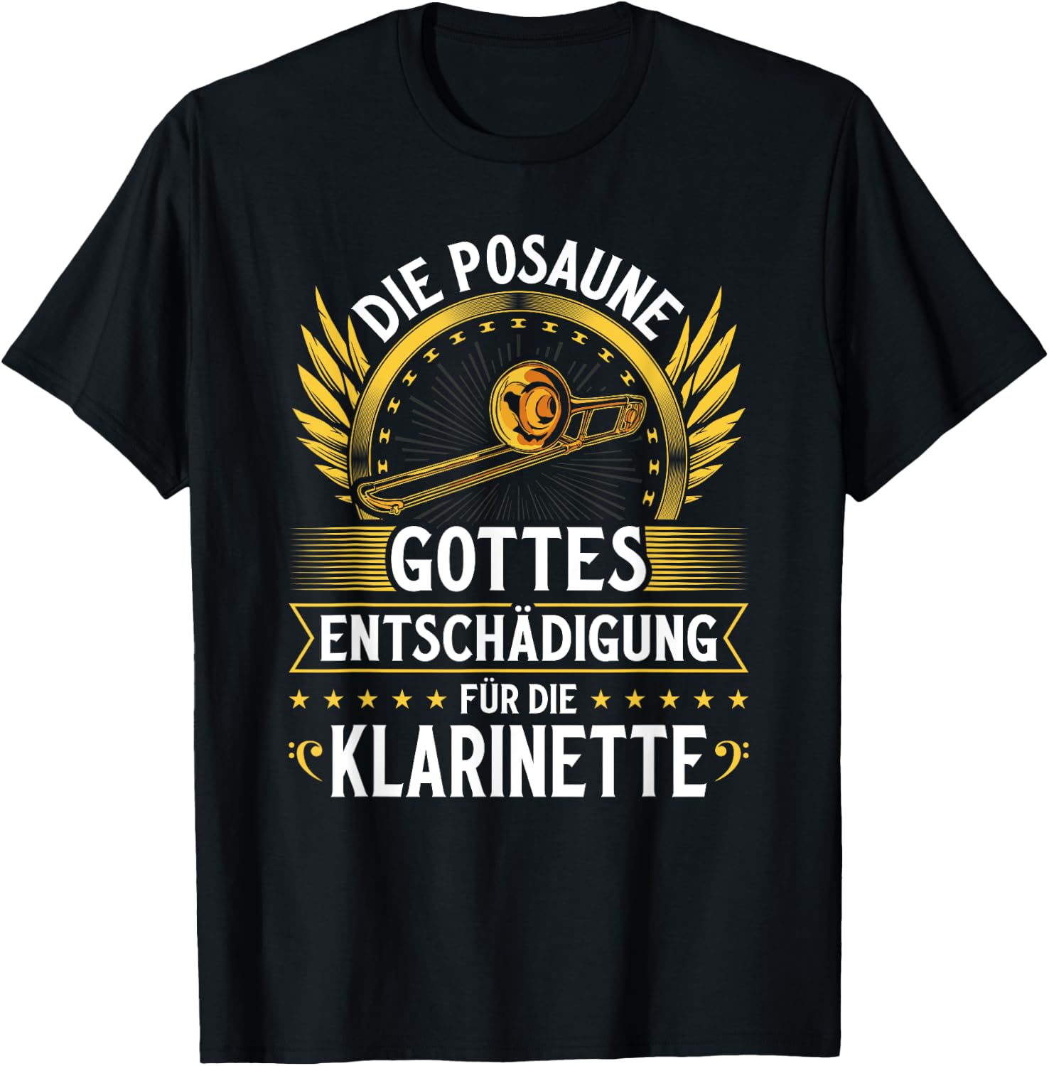 Trombone Entschädigung, Blasmusik Festival Trombonist , black T-Shirt - T-Shirt | Black