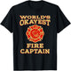 WORLDS OKAYEST FIRE CAPTAIN Firefighter Fire Department Gag T-Shirt - T-Shirt | Black