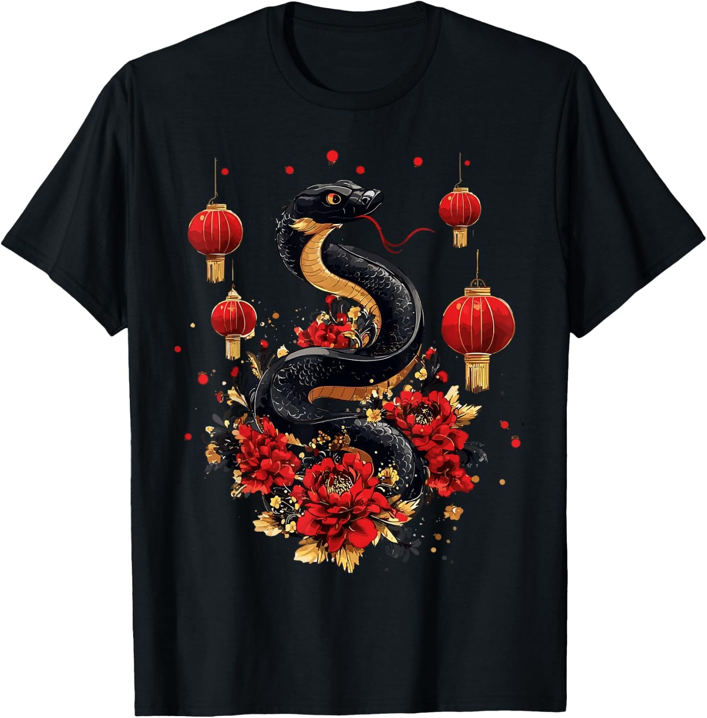 Year Of The Snake Zodiac Lunar Chinese New Year 2026 T-Shirt - T-Shirt | Black