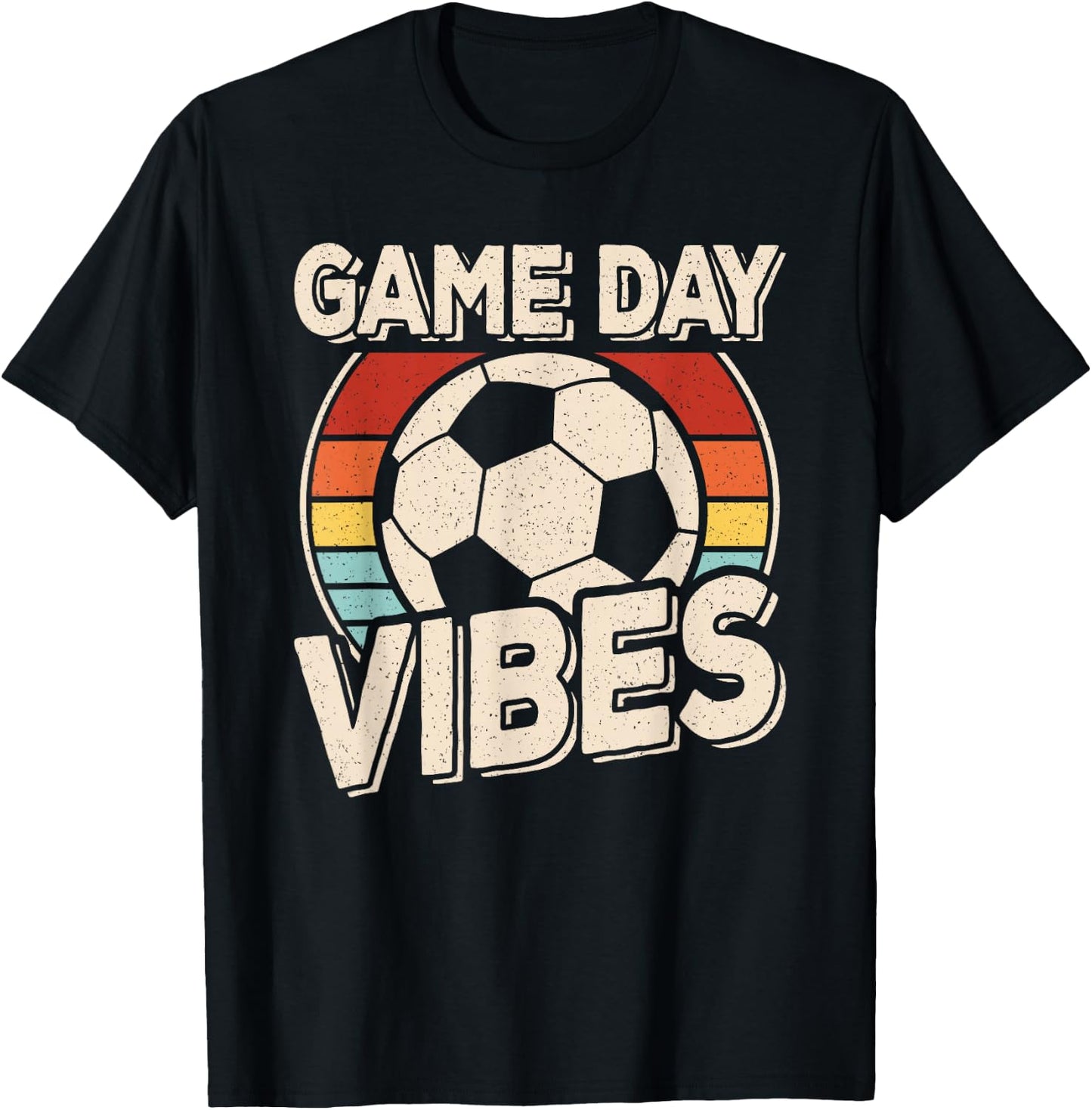 Game Day Vibes Funny Soccer Fan Player Men Women Kids T-Shirt - T-Shirt | Black