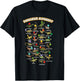 Cute Educational Types Dinosaurs Alphabet A-Z ABC Dino kids T-Shirt - T-Shirt | Black