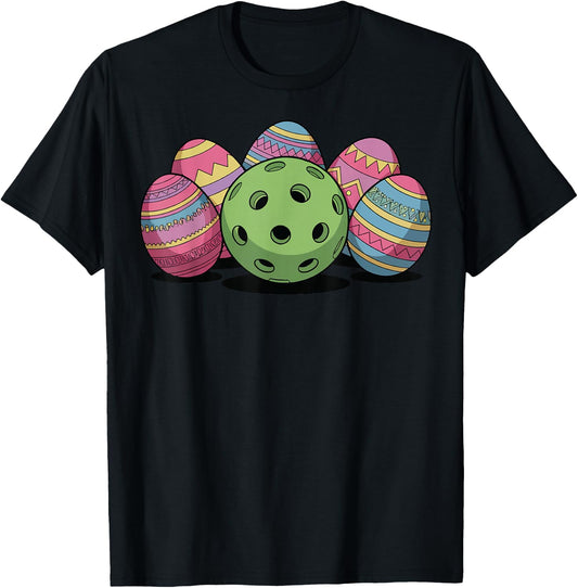 Pickleball Easter T-Shirt - T-Shirt | Black