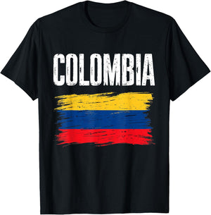 Colombia Flag Jersey Colombian Soccer Team Colombian T-Shirt - T-Shirt | Black