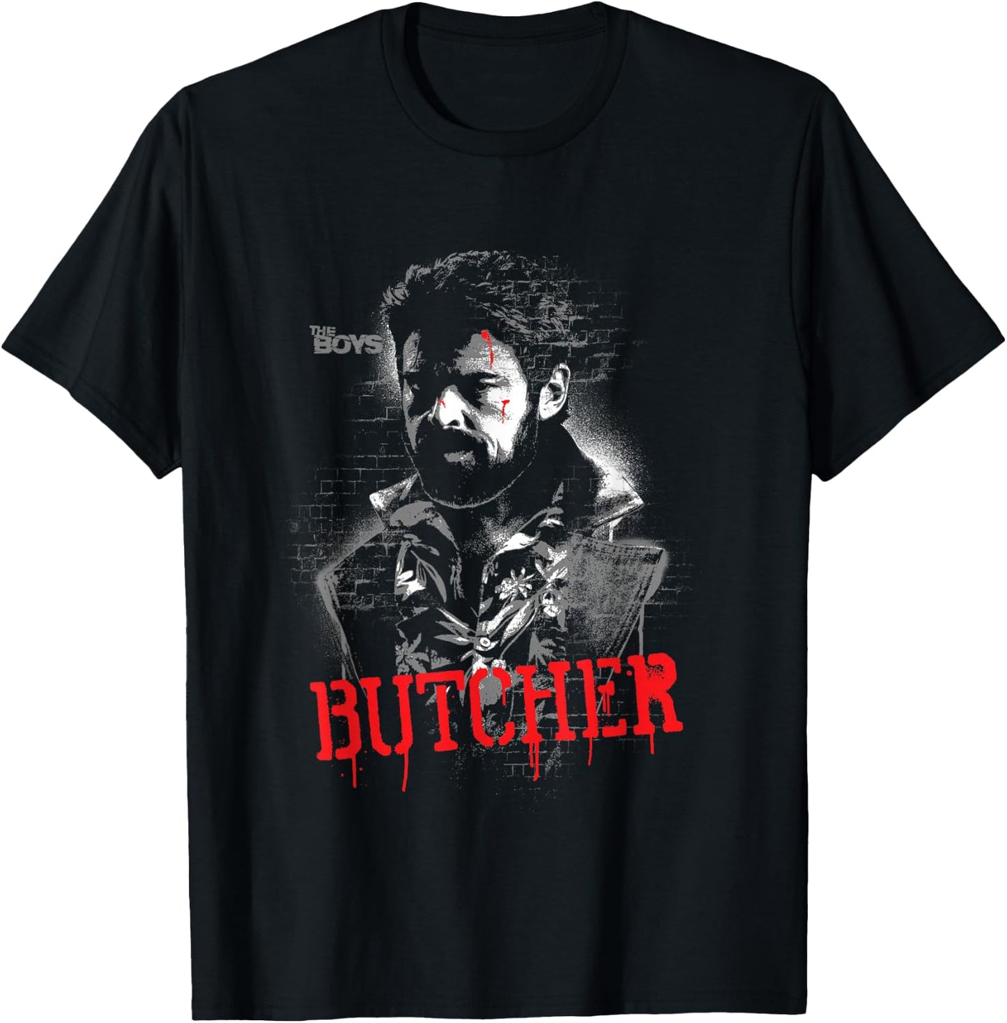 The Boys Butcher Graffiti Pose Superhero TV Show T-Shirt - T-Shirt | Black