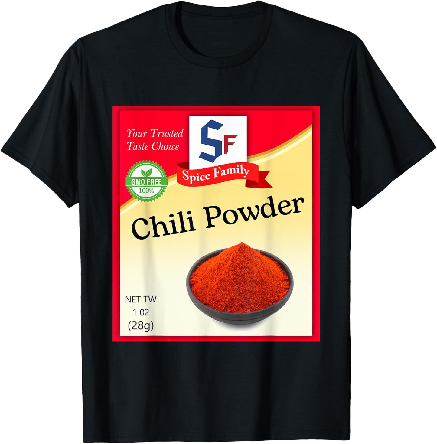 Chili Powder Condiment Costume Holiday Spice Costumes T-Shirt - T-Shirt | Black