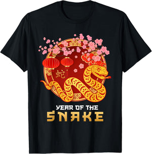 Lunar New Year Happy Chinese New Year of The Snake 2025 T-Shirt - T-Shirt | Black